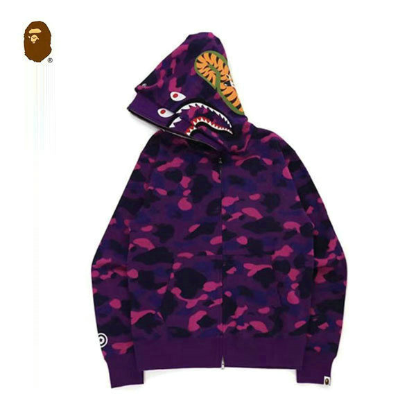 %E5%BE%AE%E4%BF%A1%E5%9B%BE%E7%89%87 20221222150316 109098 0 4 - BAPE 雙帽迷彩鯊魚寬鬆連帽拉鏈衛衣外套 男女同款 紫迷彩#透氣舒適