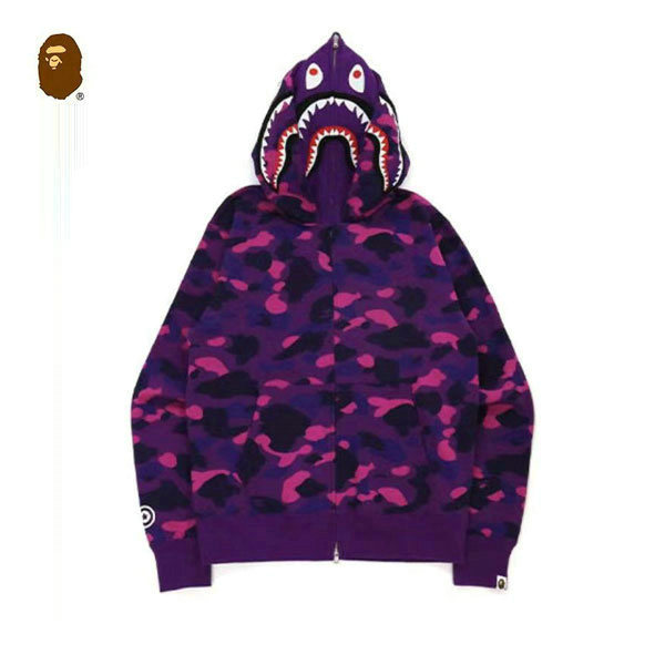 %E5%BE%AE%E4%BF%A1%E5%9B%BE%E7%89%87 20221222150316 109098 15 - BAPE 雙帽迷彩鯊魚寬鬆連帽拉鏈衛衣外套 男女同款 紫迷彩#透氣舒適