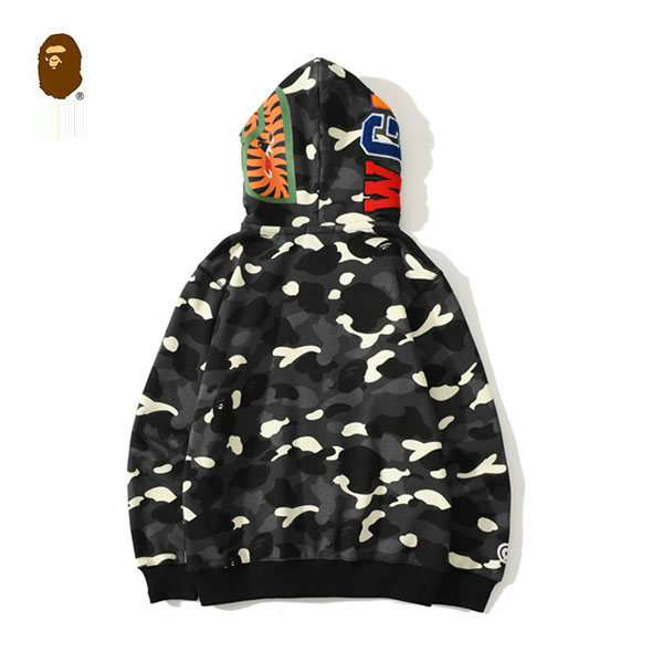 %E5%BE%AE%E4%BF%A1%E5%9B%BE%E7%89%87 20221222150316 1090984 - BAPE 潮牌鯊魚頭夜光斑點迷彩雙帽衛衣 黑/白 男女同款#買到賺到