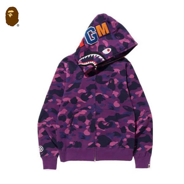 NB 2.jpg98 2.jpg098 2 - BAPE Sta Camo Shark Zip Hoodie 迷彩鯊魚拉鏈連帽衛衣 男女同款 藍/紫#出貨快速