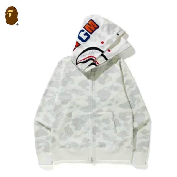 NB.jpg98.jpg5  - BAPE Sta Camo Shark Zip Hoodie 迷彩鯊魚拉鏈連帽衛衣 男女同款 黃/綠#好穿舒適