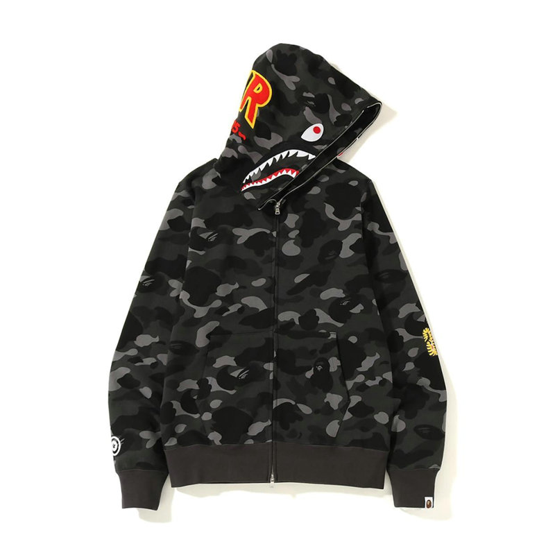 cdc679bebbe282e170ab6fe0dca8445e 6 - BAPE 鯊魚 迷彩 繡花 字母 連帽 外套 男女同款【經典7色】#優質爆款