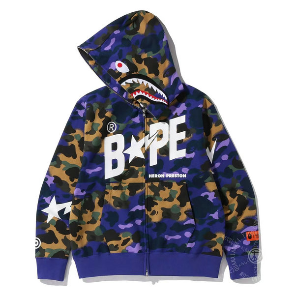 fb02a3ed - BAPE X HP 聯名迷彩衛衣 街頭時尚風 男女款 藍色#透氣舒適