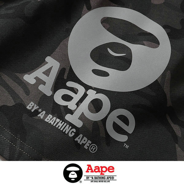 IMG 7185 10 - Aape 反光迷彩aape字母猿人頭短褲 男女同款 迷彩黑#折扣下殺