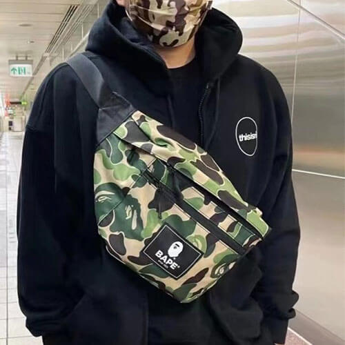 BAPE 新款 男女 旅行 雜誌 附錄 腰包 挎包 胸包