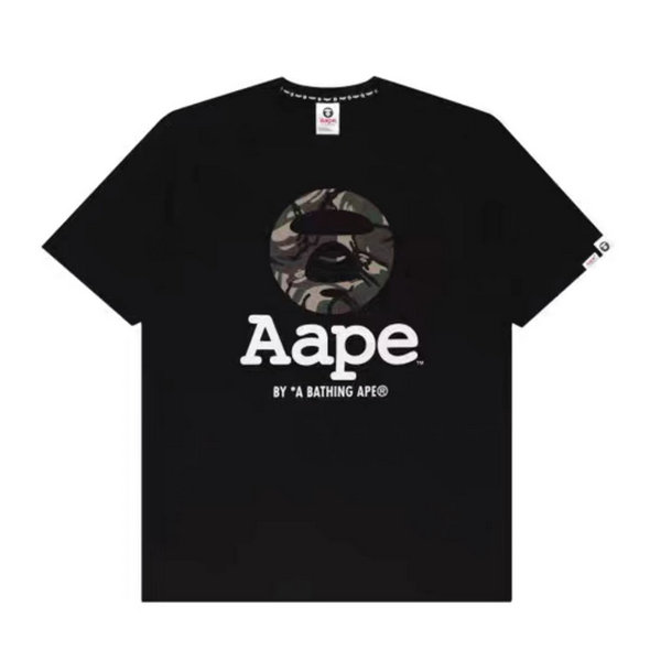 AAPE 百搭 經典 迷彩 猿人logo 印花 春夏 短袖 t恤 男女同款